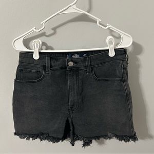 hollister black denim shorts